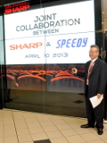 Sharp Collaborates with Speedy to Introduce a Video Wall to Concept Store